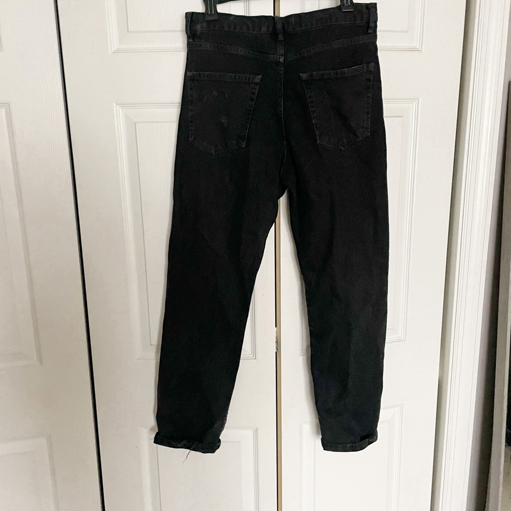 Free People / We the Free Black Straight-leg Distressed Jeans 28 - Picture 3 of 4